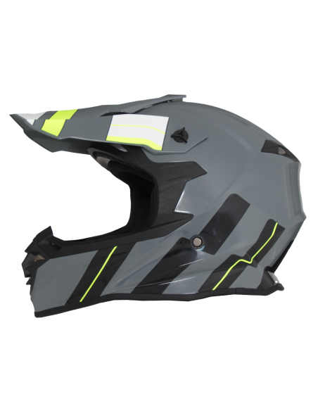 Casque Cross VITO Tivoli Gris Nardo et déco