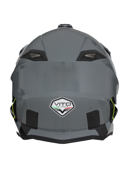 Casque Cross VITO Tivoli Gris Nardo et déco