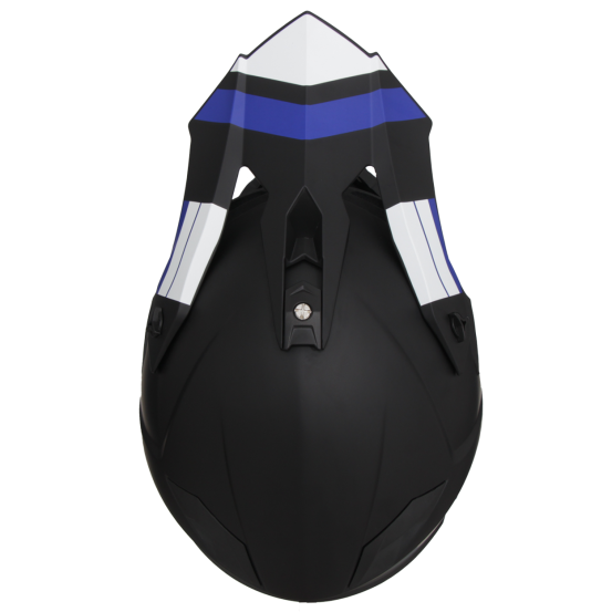 Casque Cross VITO Tivoli Noir Mat / Bleu / Blanc