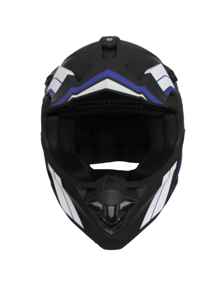 Casque Cross VITO Tivoli Noir Mat / Bleu / Blanc