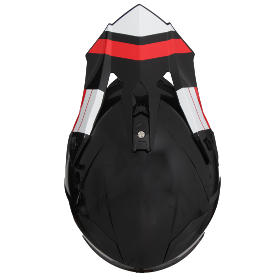 Casque Cross VITO Tivoli Noir Brillant / Rouge / Blanc