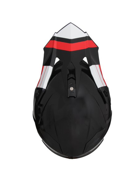Casque Cross VITO Tivoli Noir Brillant / Rouge / Blanc