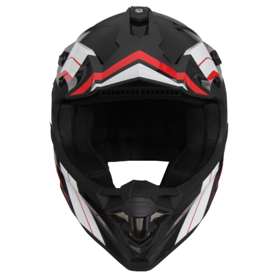 Casque Cross VITO Tivoli Noir Brillant / Rouge / Blanc
