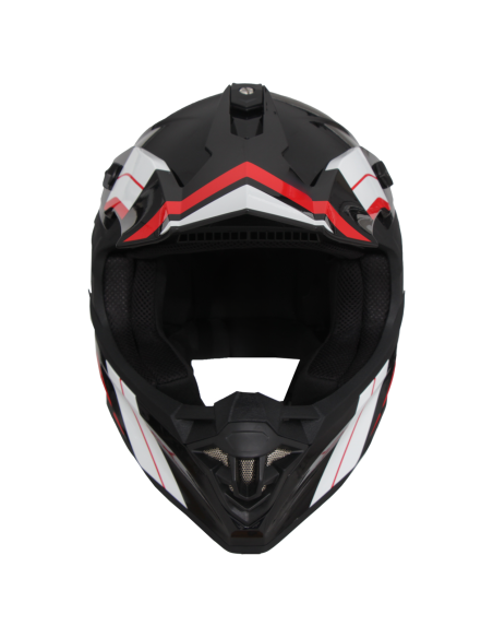 Casque Cross VITO Tivoli Noir Brillant / Rouge / Blanc