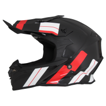Casque Cross VITO Tivoli Noir Brillant / Rouge / Blanc 2
