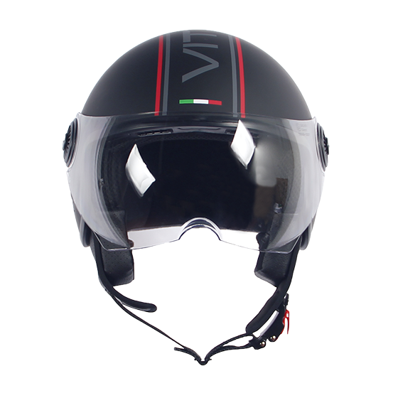 Casque Jet VITO Loreto Fashion Noir Mat