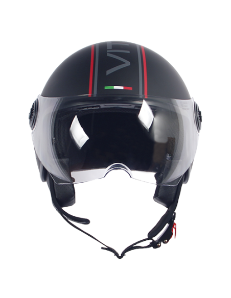 Casque Jet VITO Loreto Fashion Noir Mat