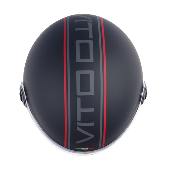 Casque Jet VITO Loreto Fashion Noir Mat