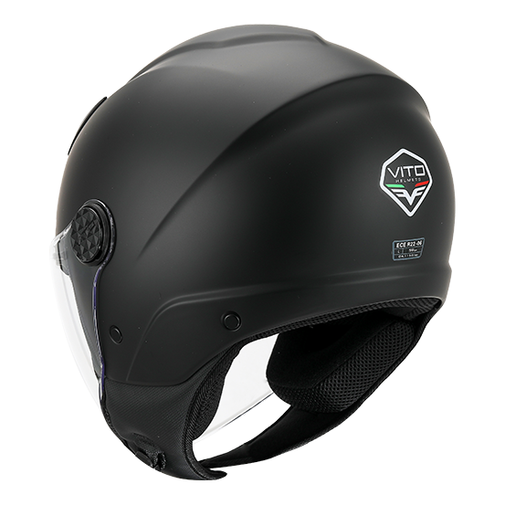 Casque Jet VITO Uno Noir Mat