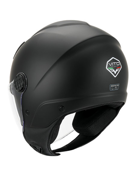 Casque Jet VITO Uno Noir Mat