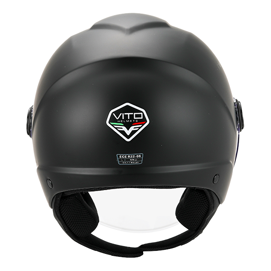 Casque Jet VITO Uno Noir Mat