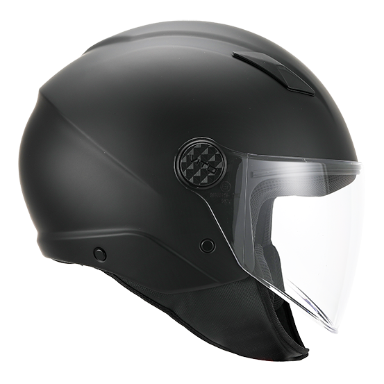 Casque Jet VITO Uno Noir Mat