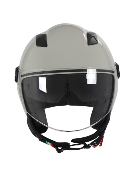 Casque Jet VITO Sarenta Blanc cassé (double écran)