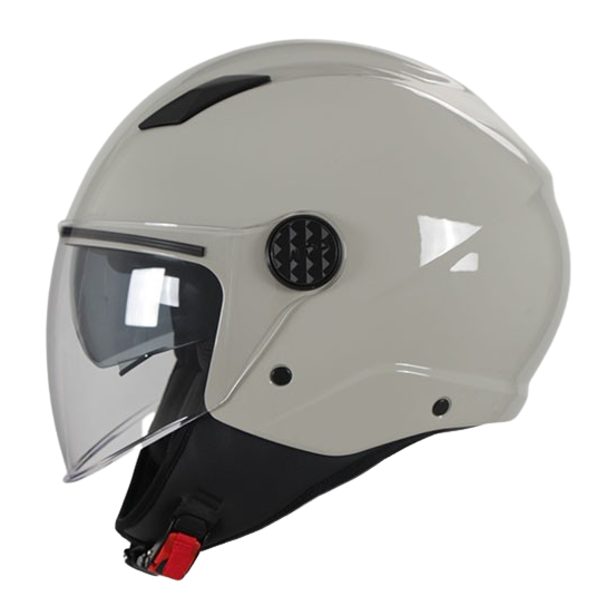 Casque Jet VITO Sarenta Blanc cassé (double écran)