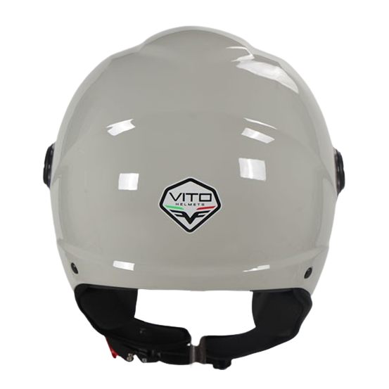 Casque Jet VITO Sarenta Blanc cassé (double écran)