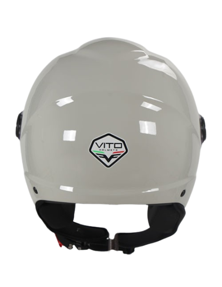 Casque Jet VITO Sarenta Blanc cassé (double écran)