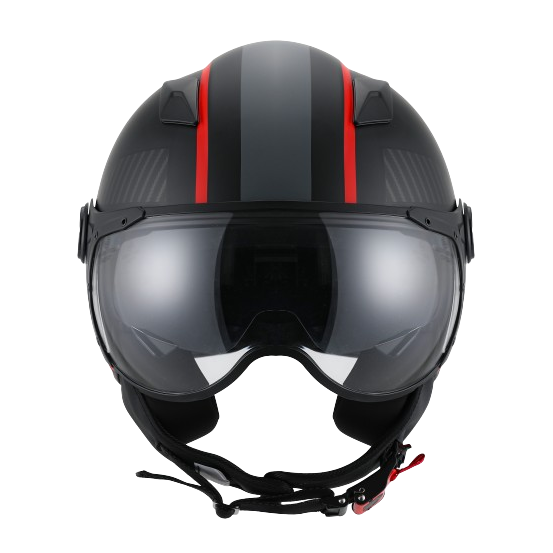 Casque Jet VITO Lavori Noir et déco