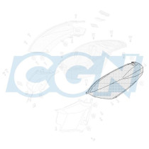 Carénage coque arrière scooter gauche origine Peugeot Kisbee 2T / 4T Flat 6 Red
