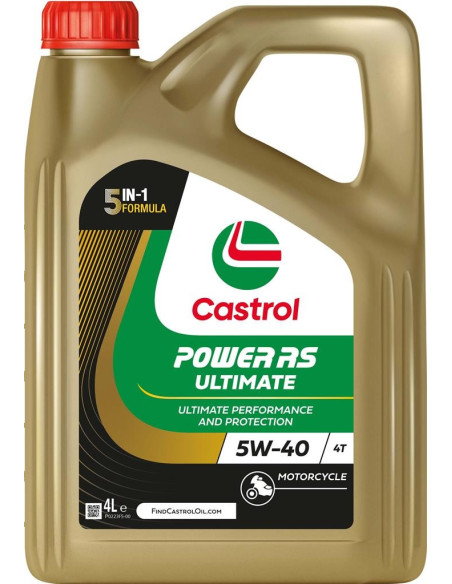 Huile moteur CASTROL 4T Power RS Ultimate 5W40 4 Litres