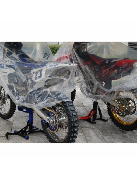 Housse protection moto bache transparente universelle