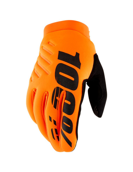 Gants cross enfant 100% Brisker - Orange Fluo