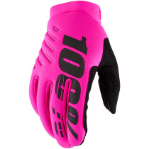 Gants cross 100% Brisker - Rose Fluo