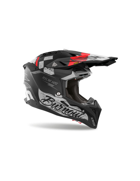 Casque cross Airoh Aviator 3 Burnout - Noir Mat