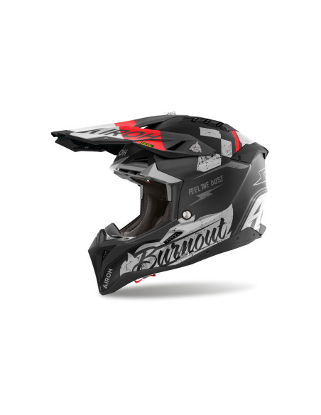 Casque cross Airoh Aviator 3 Burnout - Noir Mat