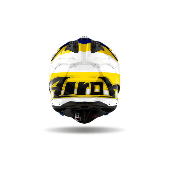 Casque cross Airoh Aviator 3 Monarch - Bleu Jaune
