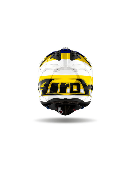 Casque cross Airoh Aviator 3 Monarch - Bleu Jaune