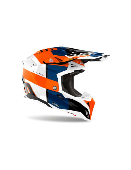 Casque cross Airoh Aviator 3 Monarch - Orange