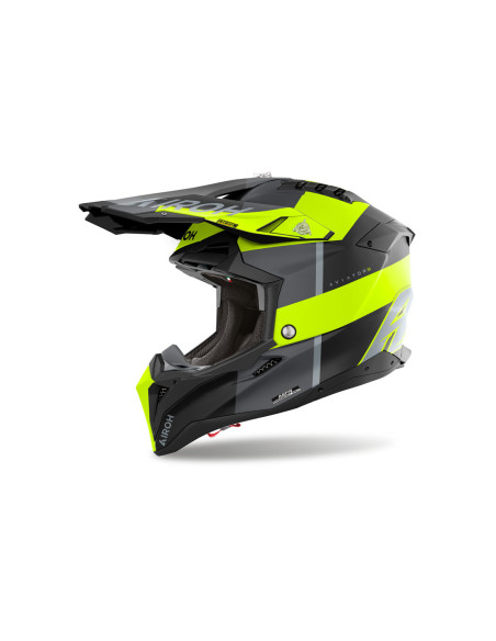 Casque cross Airoh Aviator 3 Monarch - Jaune Mat
