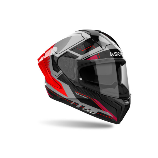 Casque intégral Airoh Matryx Rocket - Rouge Fluo