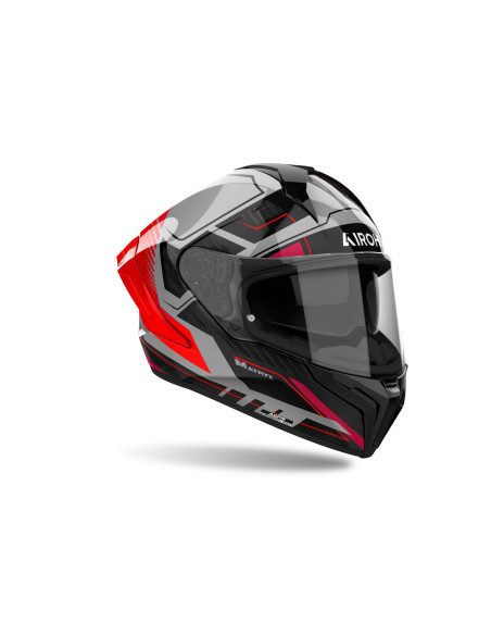 Casque intégral Airoh Matryx Rocket - Rouge Fluo