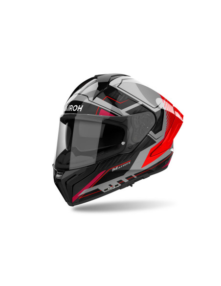 Casque intégral Airoh Matryx Rocket - Rouge Fluo