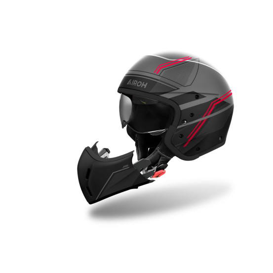 Casque modulable Airoh J 110 Slim - Rouge Mat