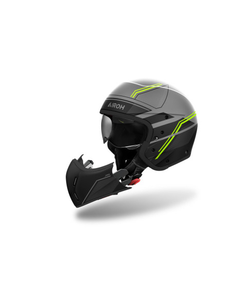 Casque modulable Airoh J 110 Slim - Jaune Mat