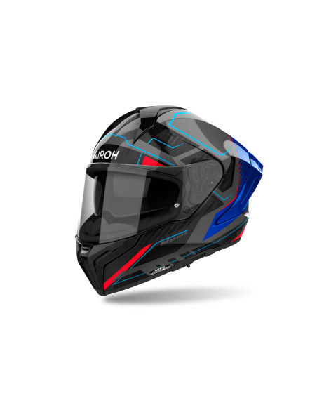 Casque intégral Airoh Matryx Rocket - Bleu Rouge