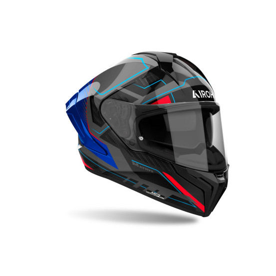 Casque intégral Airoh Matryx Rocket - Bleu Rouge