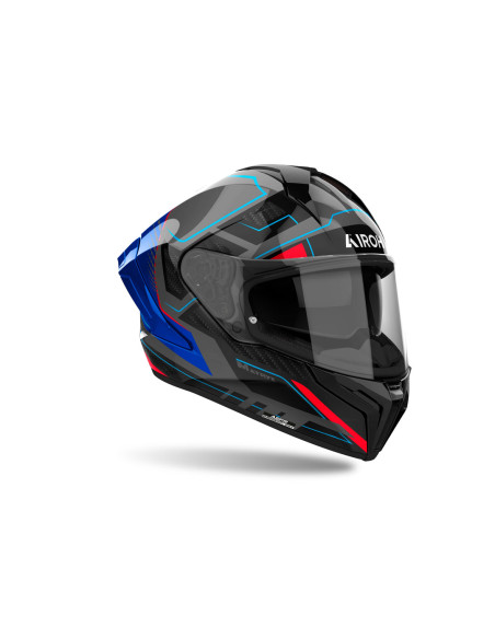 Casque intégral Airoh Matryx Rocket - Bleu Rouge