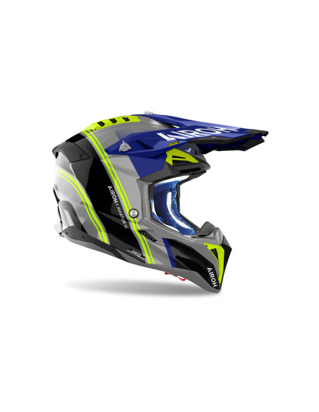 Casque cross Airoh Aviator 3 Hima - Bleu