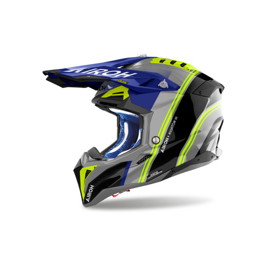 Casque cross Airoh Aviator 3 Hima - Bleu