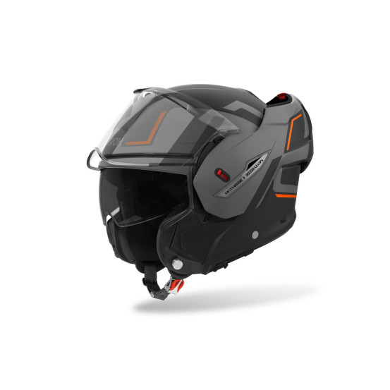 Casque modulable Airoh Mathisse II Genius - Orange Mat
