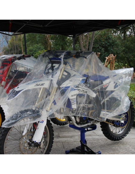 Housse protection moto bache transparente universelle