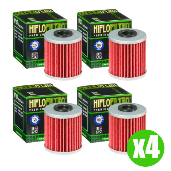 Pack de 4 Filtres à huile HIFLOFILTRO HF207