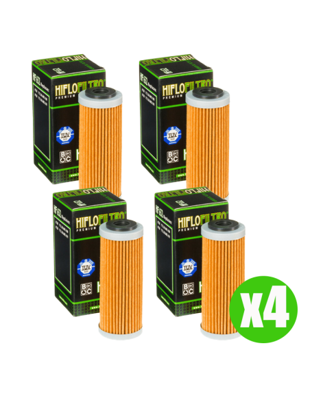 Pack de 4 Filtres à huile HIFLOFILTRO HF652