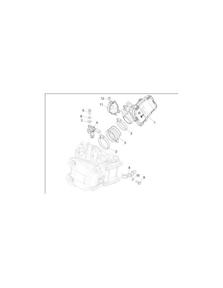 Boîtier papillon avec centrale électronique origine Piaggio 400 MP3 2020-2021