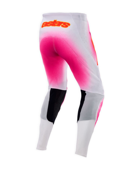 Pantalon cross Alpinestars 2025 Supertech Edition limitée LE MIG - Rose Fluo Blanc