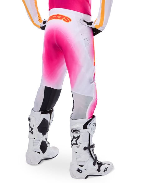 Pantalon cross Alpinestars 2025 Supertech Edition limitée LE MIG - Rose Fluo Blanc