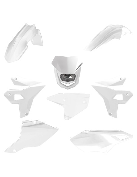 Kit plastiques Restylé POLISPORT complet - Blanc - Suzuki 400 DR-Z